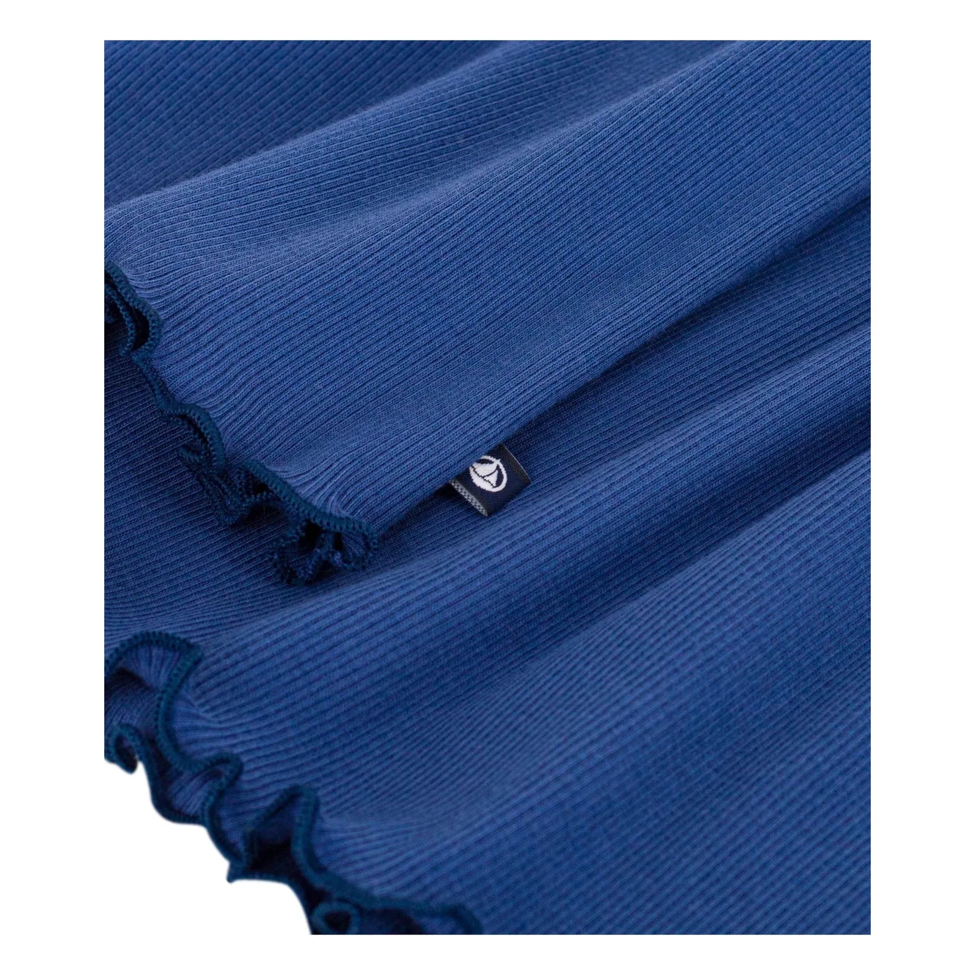 Petit Bateau - Vestido acanalado | Azul oscuro