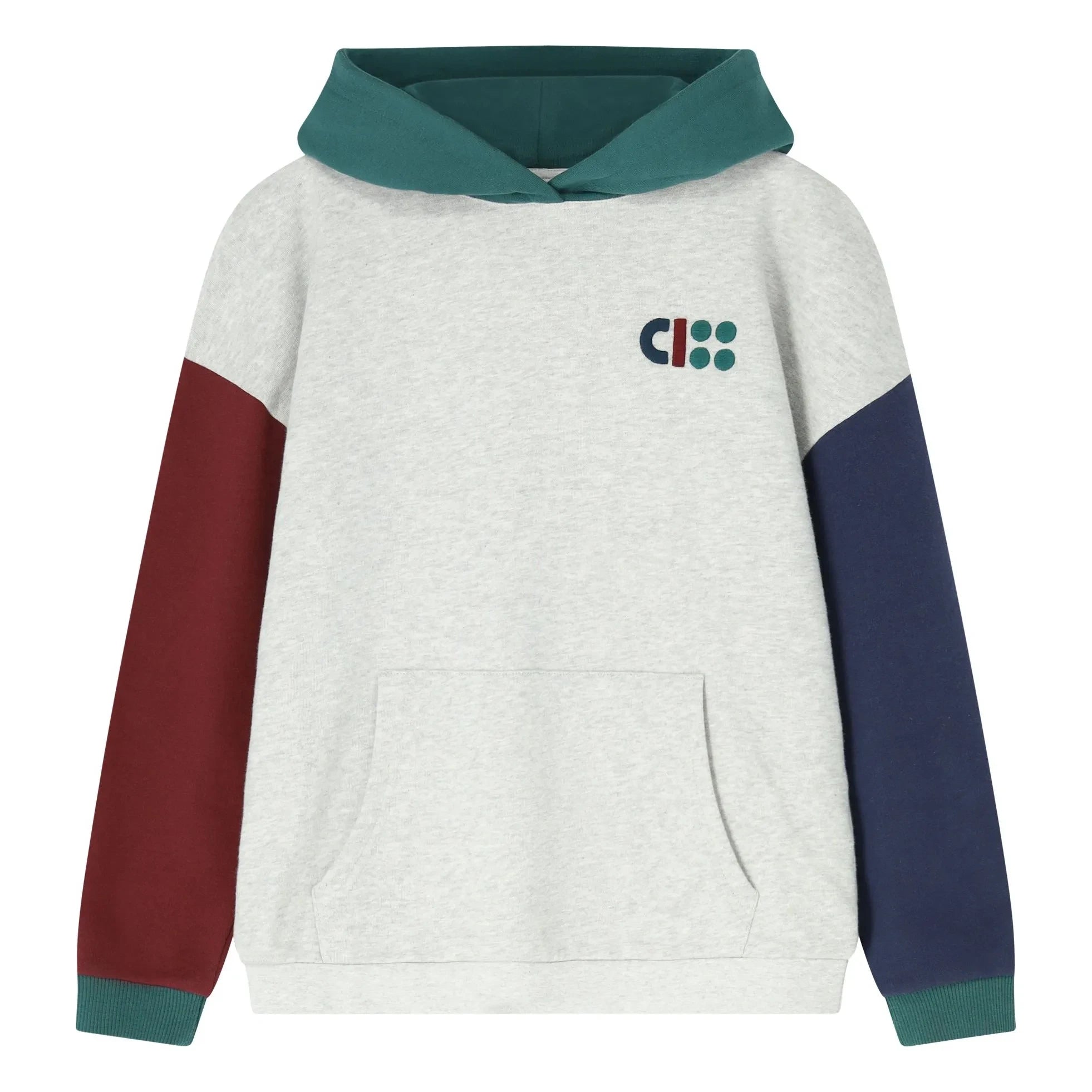 Cos I Said So - Sudadera de algodón orgánico con bloques de color CISS | Gris