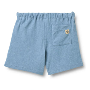 Wheat - Short de punto Kalle de algodón orgánico | Azul