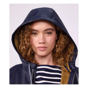 Petit Bateau - Gabardina larga icónica | Azul marino