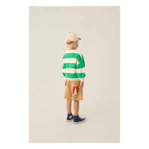The Campamento - Sudadera de rayas oversize | Verde