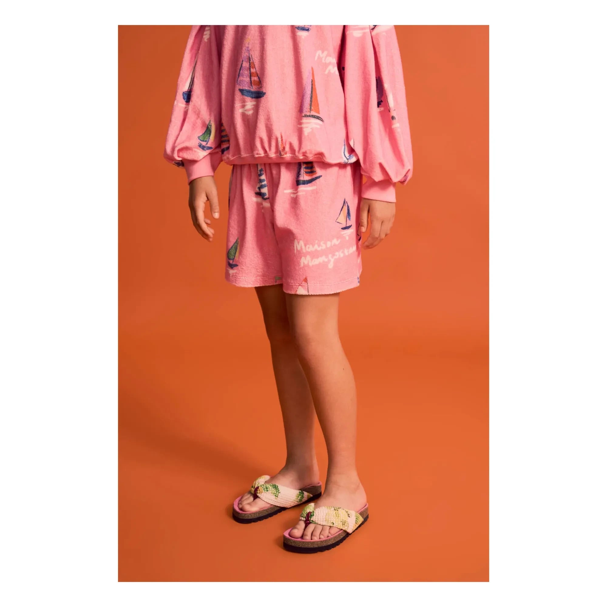 Maison Mangostan - Shorts de baño Voiles Eponge | Rosa