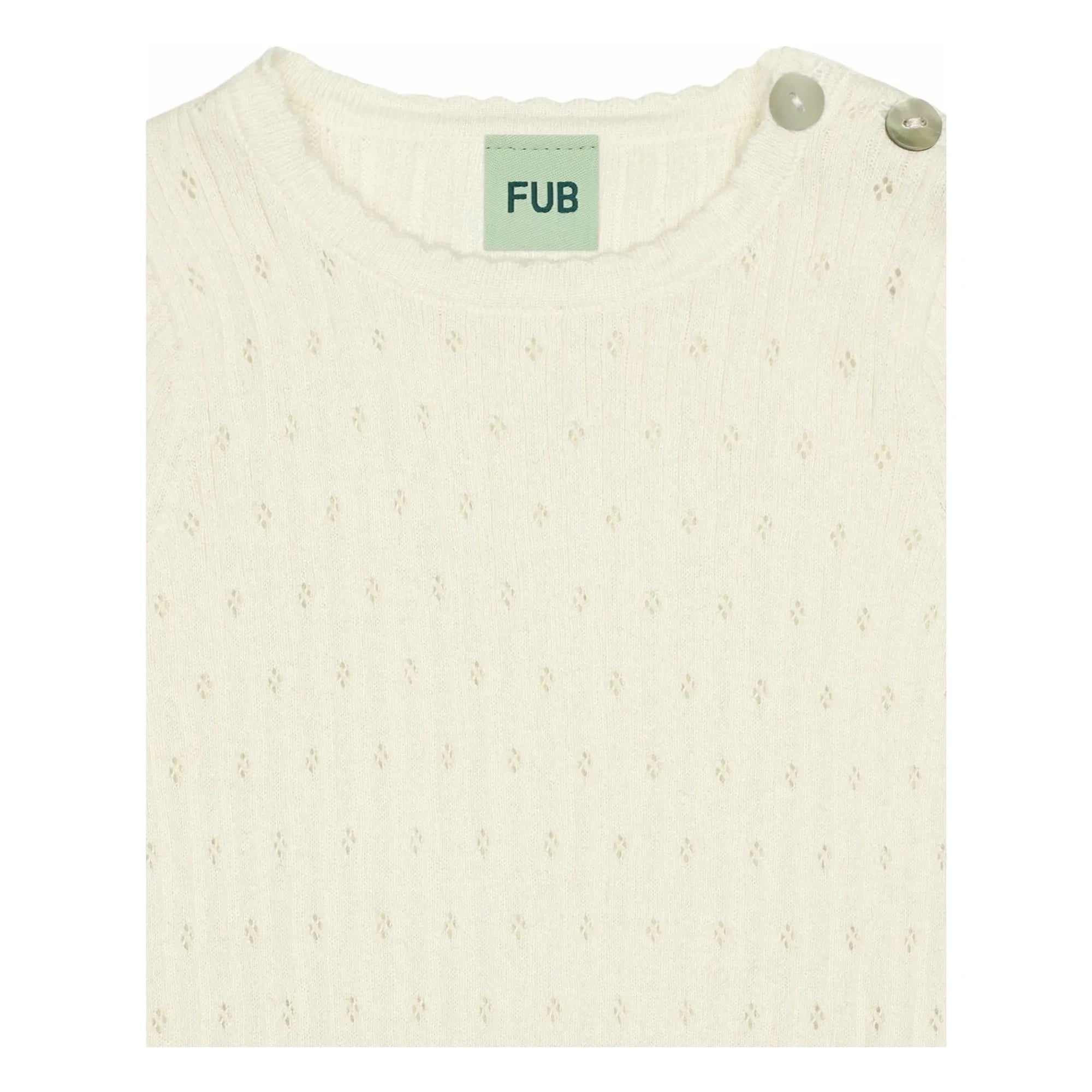 FUB - Body de algodón orgánico de punto inglés y canalé fino | Crudo