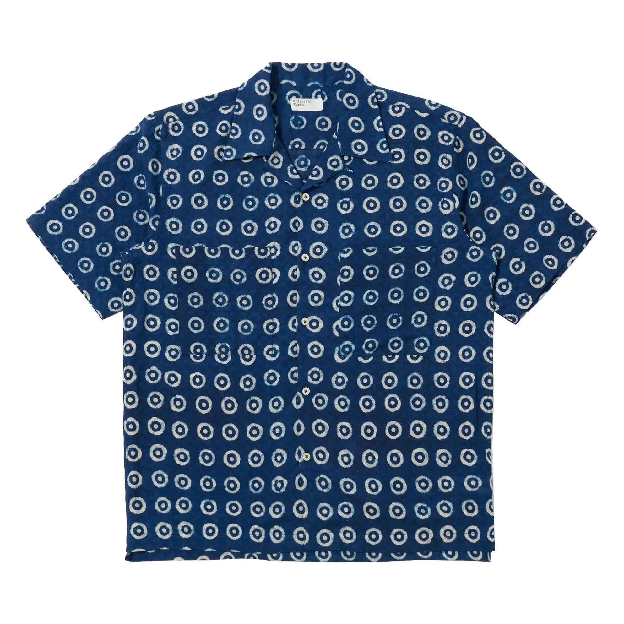 Universal Works - Camisa Camper Block | Índigo