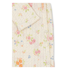 Konges Sløjd - Peto de pana de algodón orgánico con estampado floral Minnie | Crudo