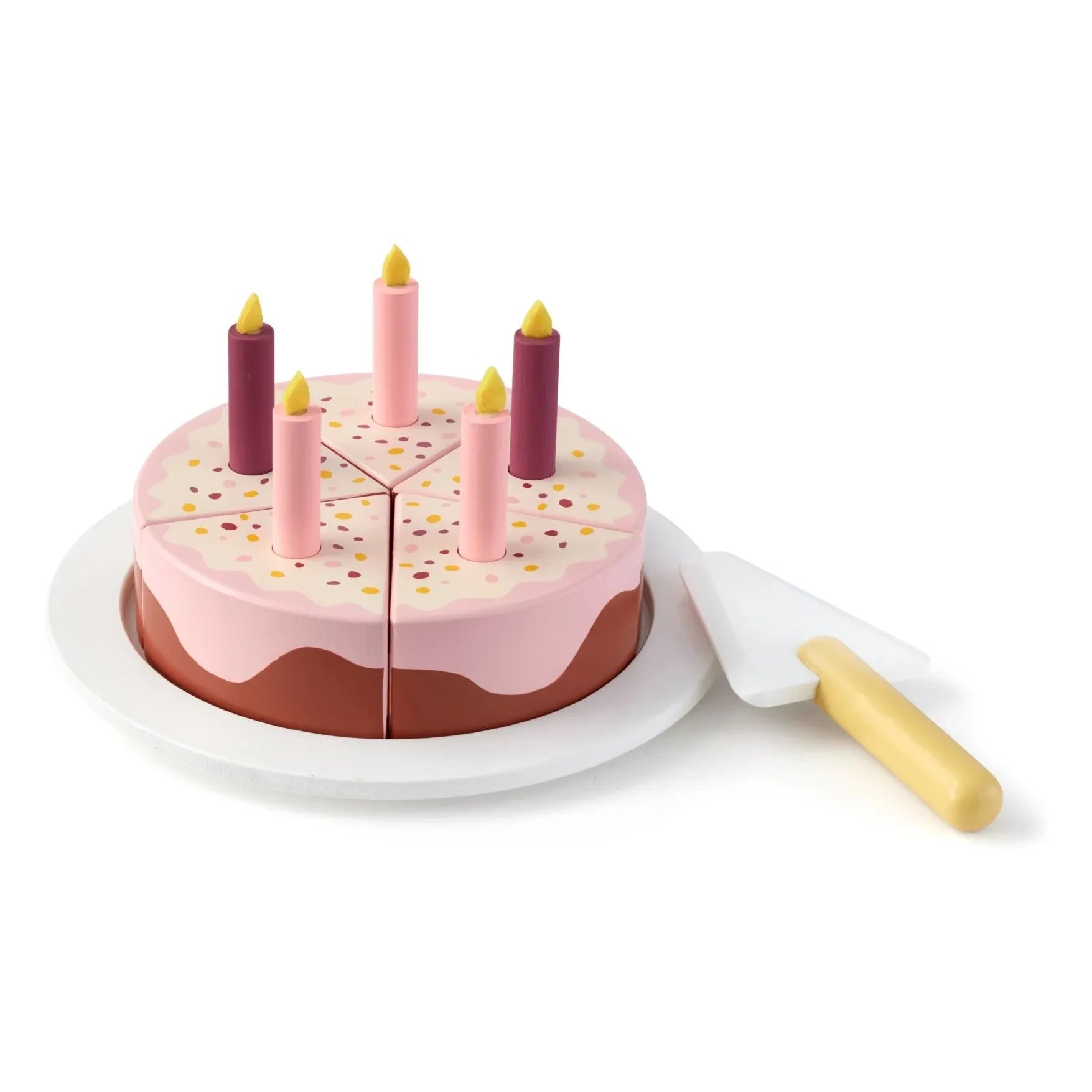 Kid's Concept - Set de corte de tarta de cumpleaños | Rosa
