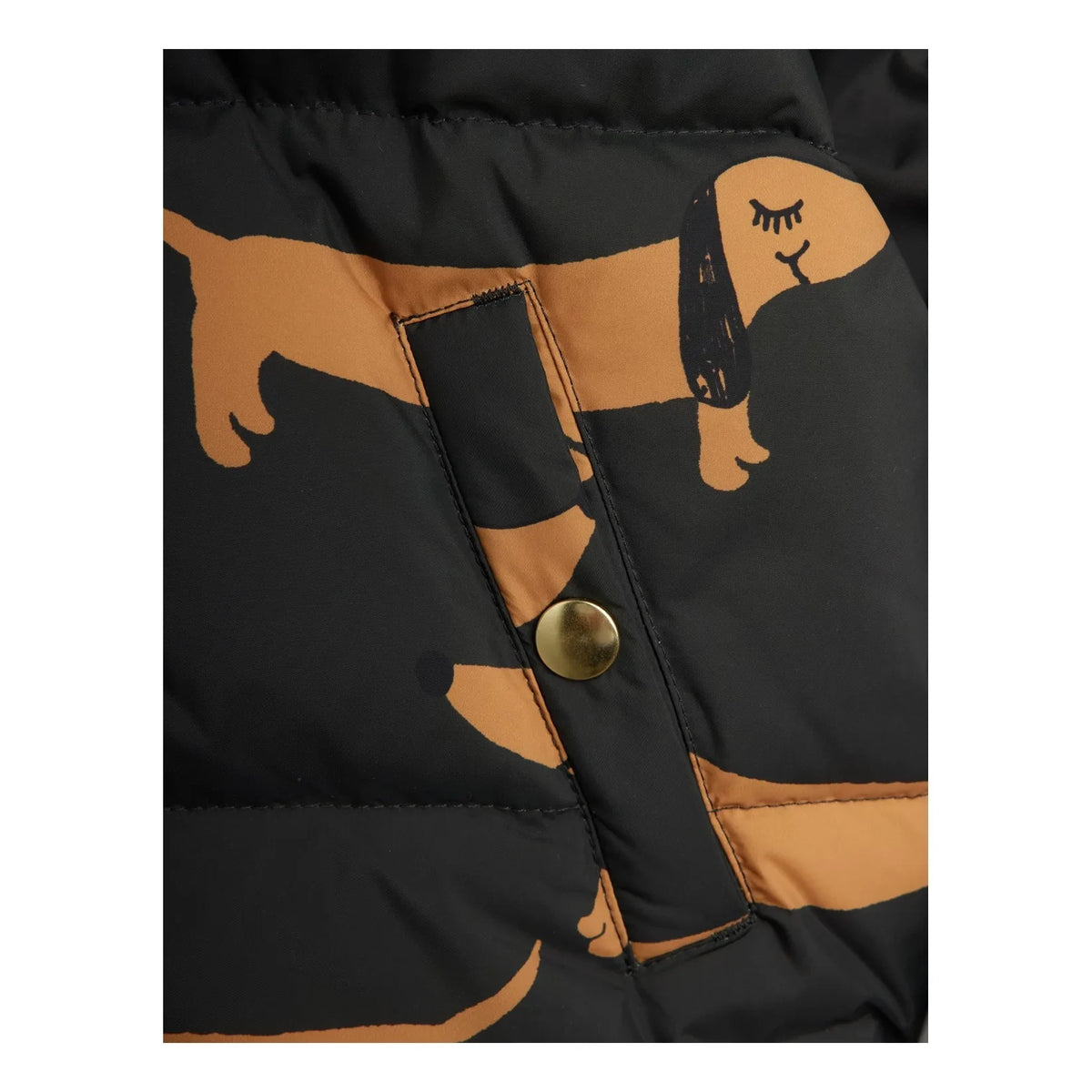 Mini Rodini - Dogs Chaqueta acolchada con relleno de fibra reciclada | Negro
