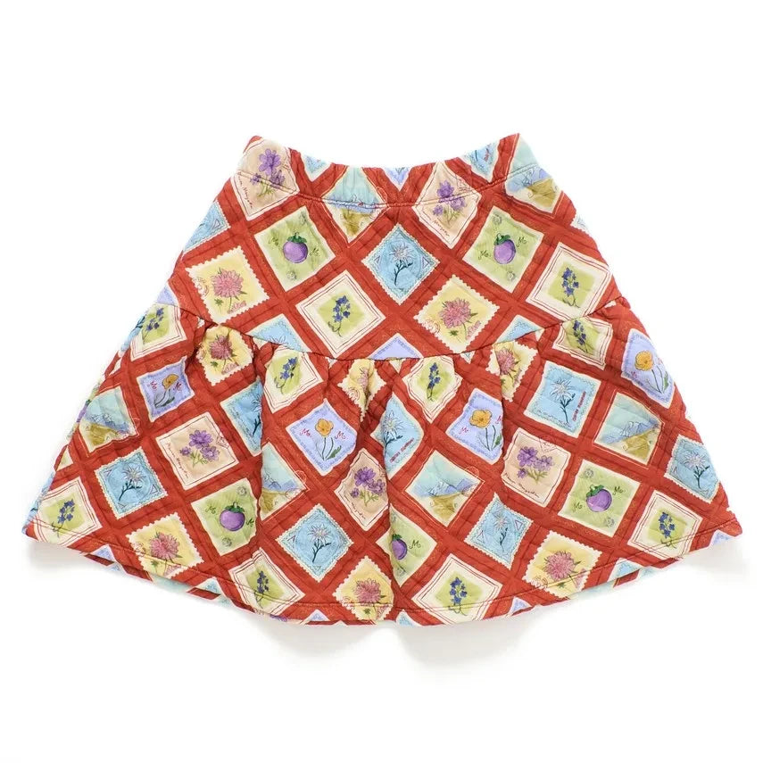Maison Mangostan - Falda con sello en relieve rojo