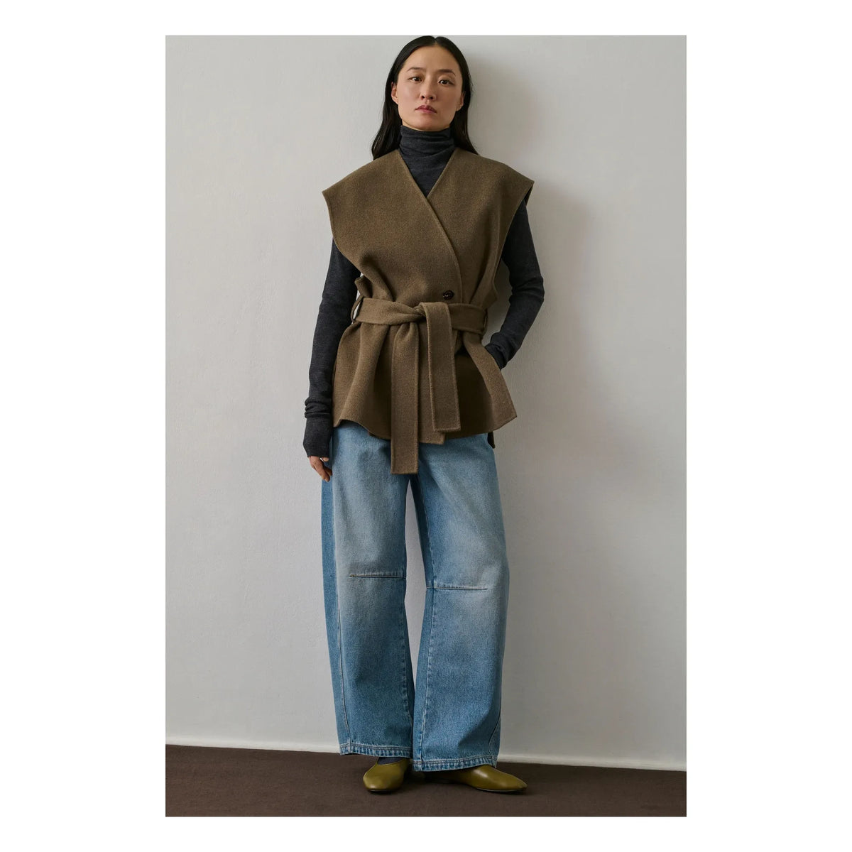 Soeur - Evasion Chaqueta sin mangas de lana | Beige oscuro