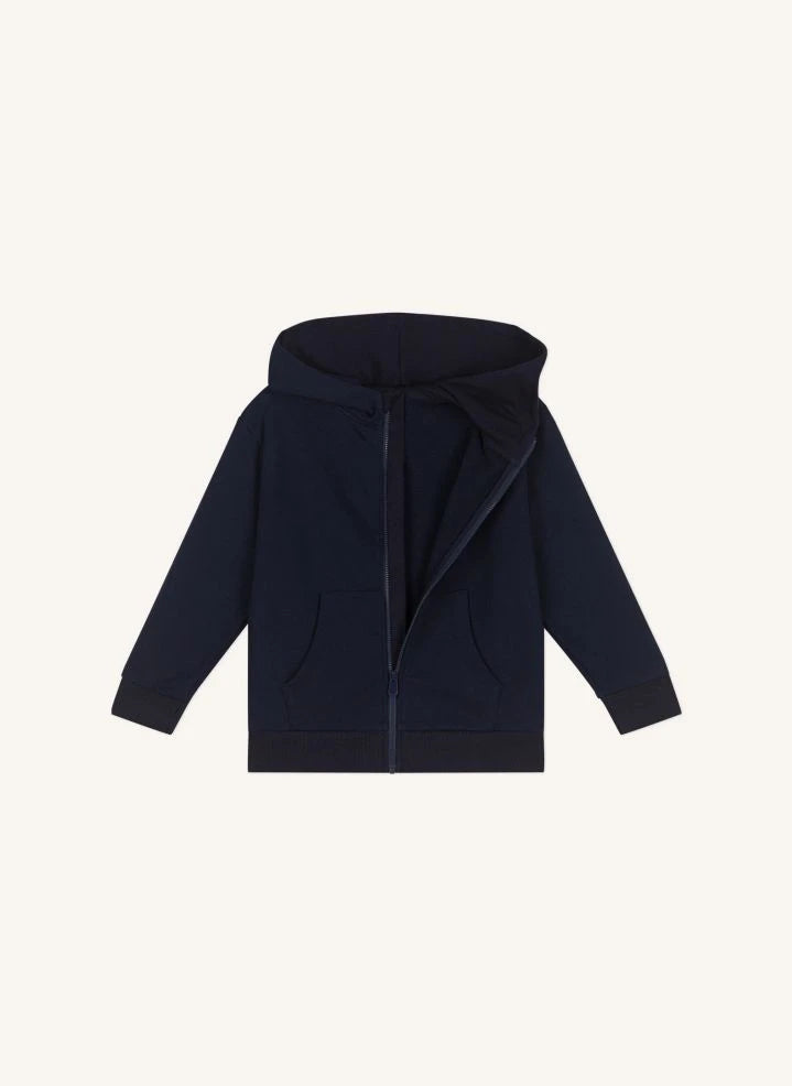 Petit Bateau - Sudadera con capucha con logo | Azul marino
