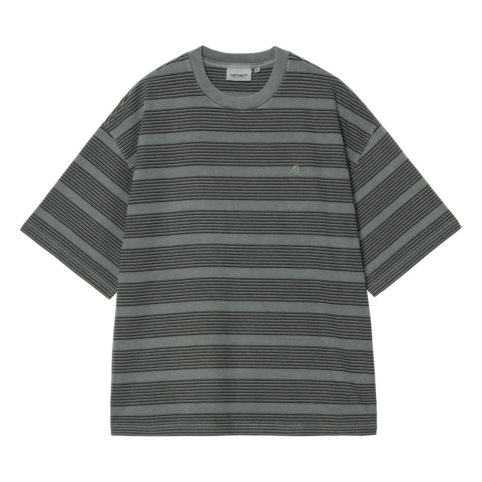 Carhartt WIP - Camiseta de rayas Hanson | Gris-verde