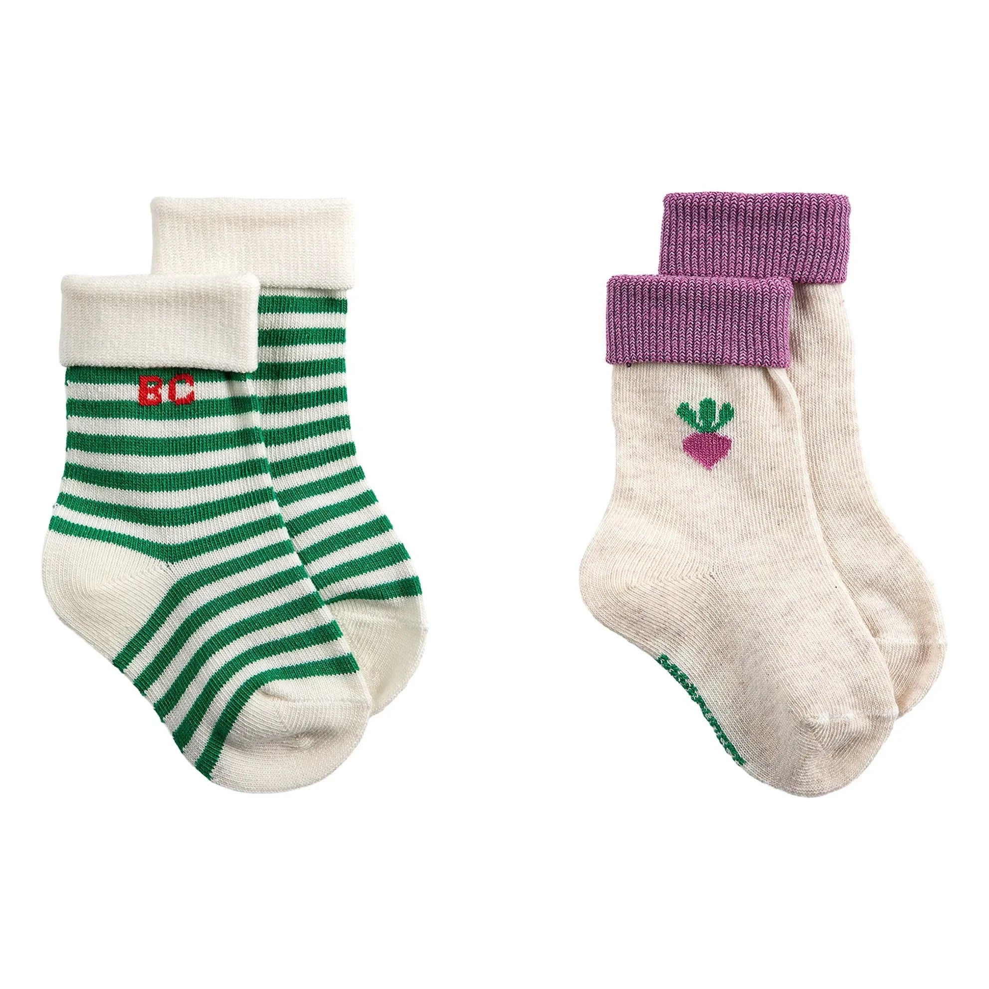 Bobo Choses - Calcetines de rábano de algodón orgánico - 2 pares | Morado