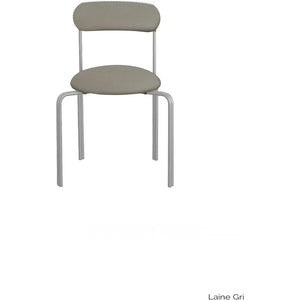 Gabrielle Paris - Silla violeta de lana y acero cromado | Gris
