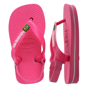 Havaianas - Chanclas de dedo Baby Brasil Logo | Rosa