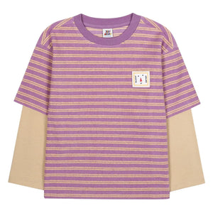 Jelly Mallow - Camiseta de rayas en capas | Morado