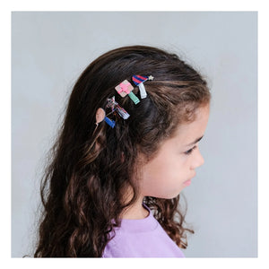 Mimi & Lula - Set de 8 Mini Horquillas para Fiesta de Cumpleaños | Rosa