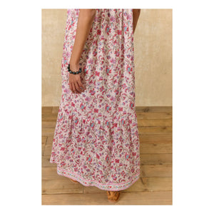 Louise Misha - Vestido de algodón orgánico Marcelette | Rosa