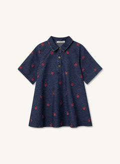 Fliink - Vestido de Denim Donna | Azul Oscuro