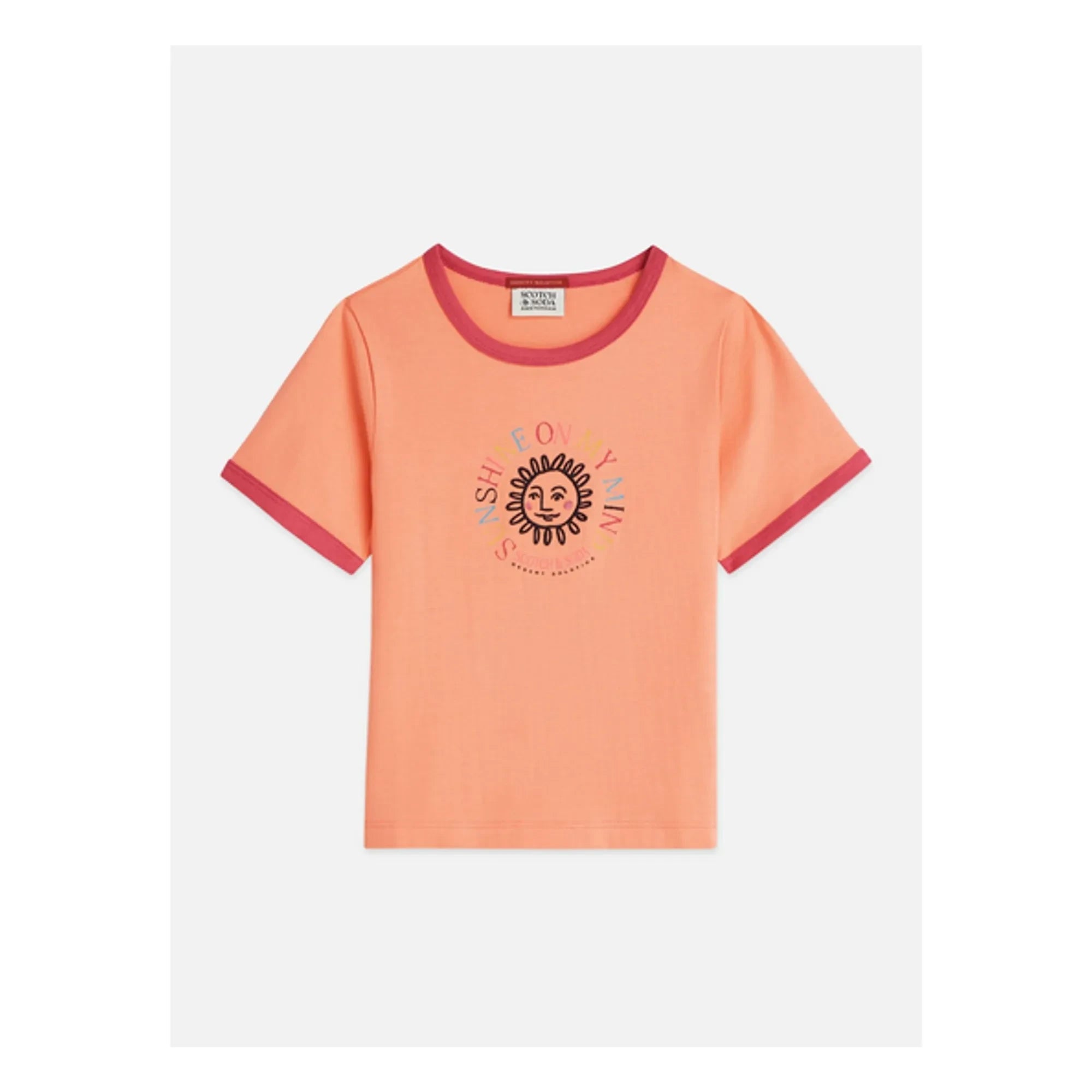 Scotch & Soda - Camiseta con estampado de sol | Coral