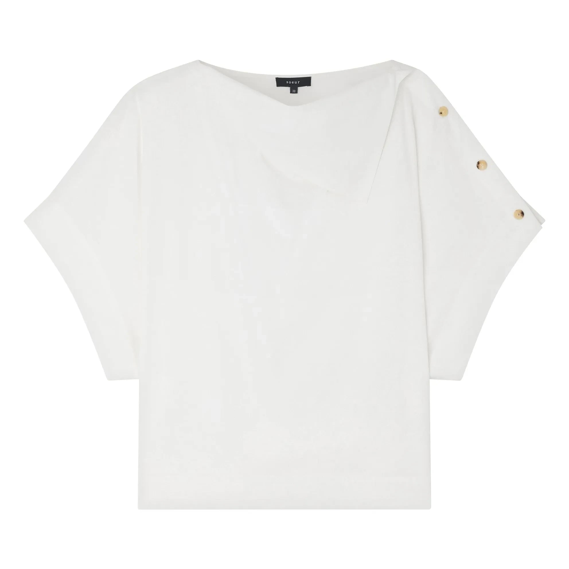 Soeur - Blusa de algodón orgánico Issa | Blanco roto