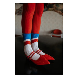 Repose AMS - Set de 3 pares de calcetines a rayas | Crudo