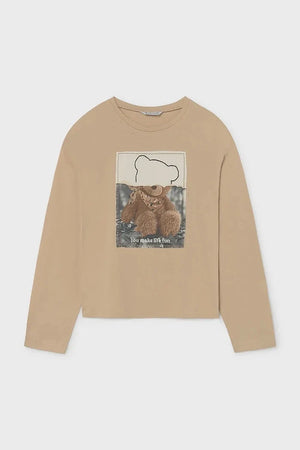 Blusa de algodón de manga larga Mayoral para niños