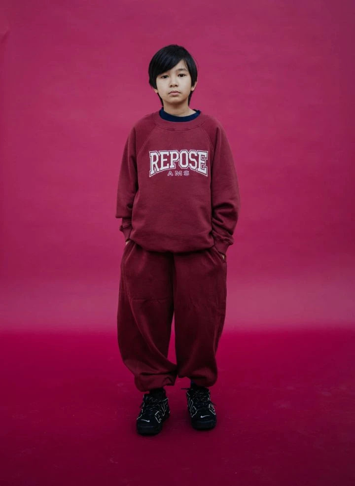 Repose AMS - Pantalón jogger de algodón orgánico | Burdeos