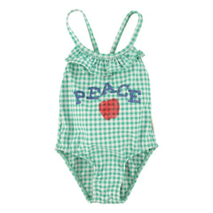 Piupiuchick - Bañador a cuadros reciclado Peace Fibres | Verde