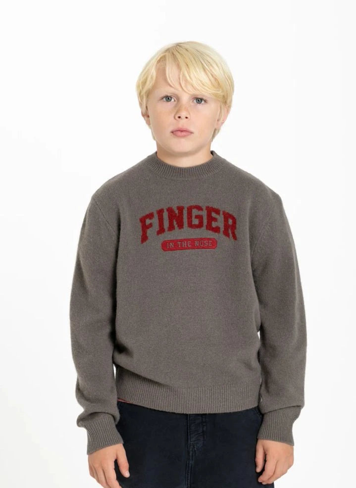 Finger in the nose - Mathis Merino Suéter de lana | Gris melange