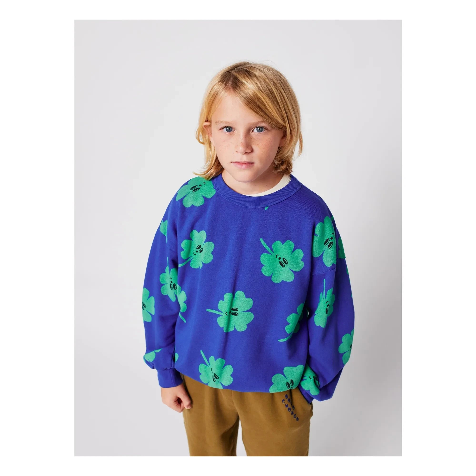 Bobo Choses - Sudadera de tréboles de algodón orgánico | Azul