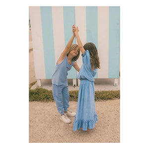 We Are Kids - Harper falda de toalla orgánica | Azul Claro