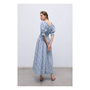 the new society - Vestido de algodón Cloe | Azul