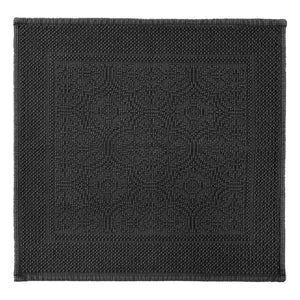 Haomy - Alfombra de baño de algodón Kymi | Negro