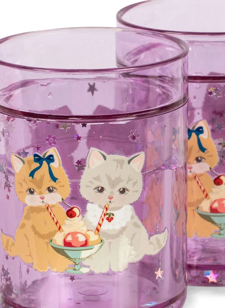 Konges Sløjd - Kitty Glitter Vasos - Set de 2 | Morado