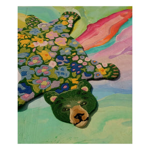Doing Goods - Alfombra de oso de lana Josie Jardin | Verde