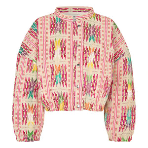 Lollys Laundry - Chaqueta de algodón rosa Lama