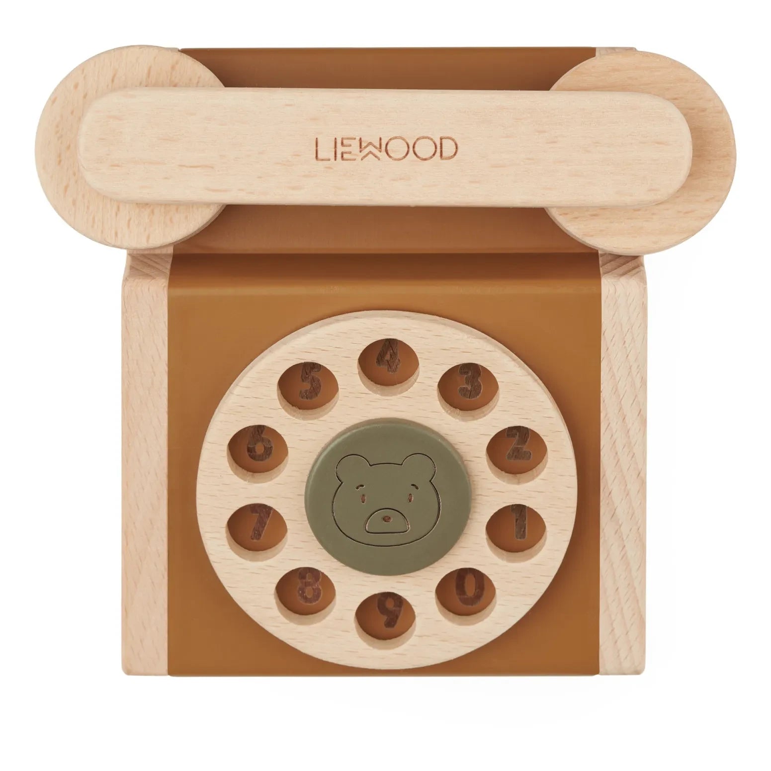 Liewood - Teléfono clásico de madera Selma | Caramelo