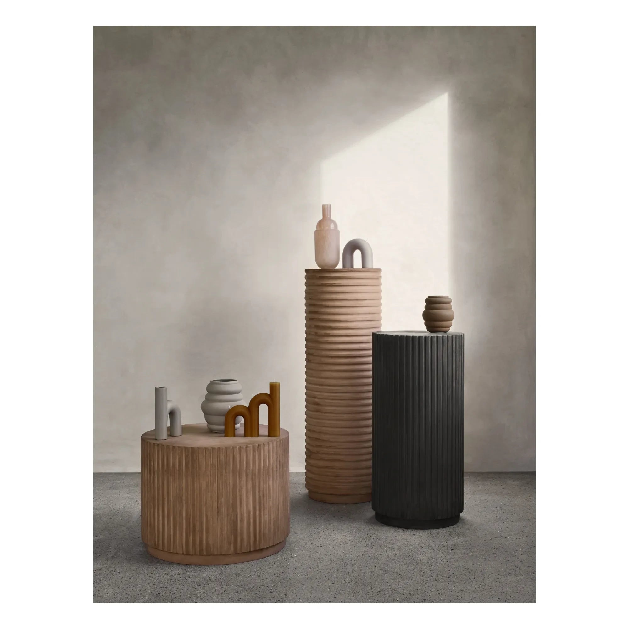 Broste Copenhagen - Vela Decorativa Trenzada | Gris Nube
