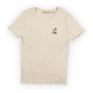 the new society - Camiseta de canalé de algodón orgánico Romero | Crudo