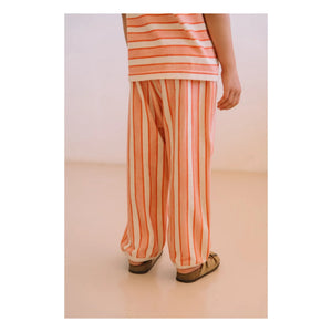 Studio Bohème - Pantalón Porgy de Algodón Orgánico a Rayas | Rosa