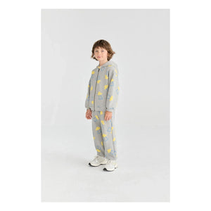 Bobo Choses - Sudadera con Capucha Saucer de Algodón Orgánico | Gris Jaspeado