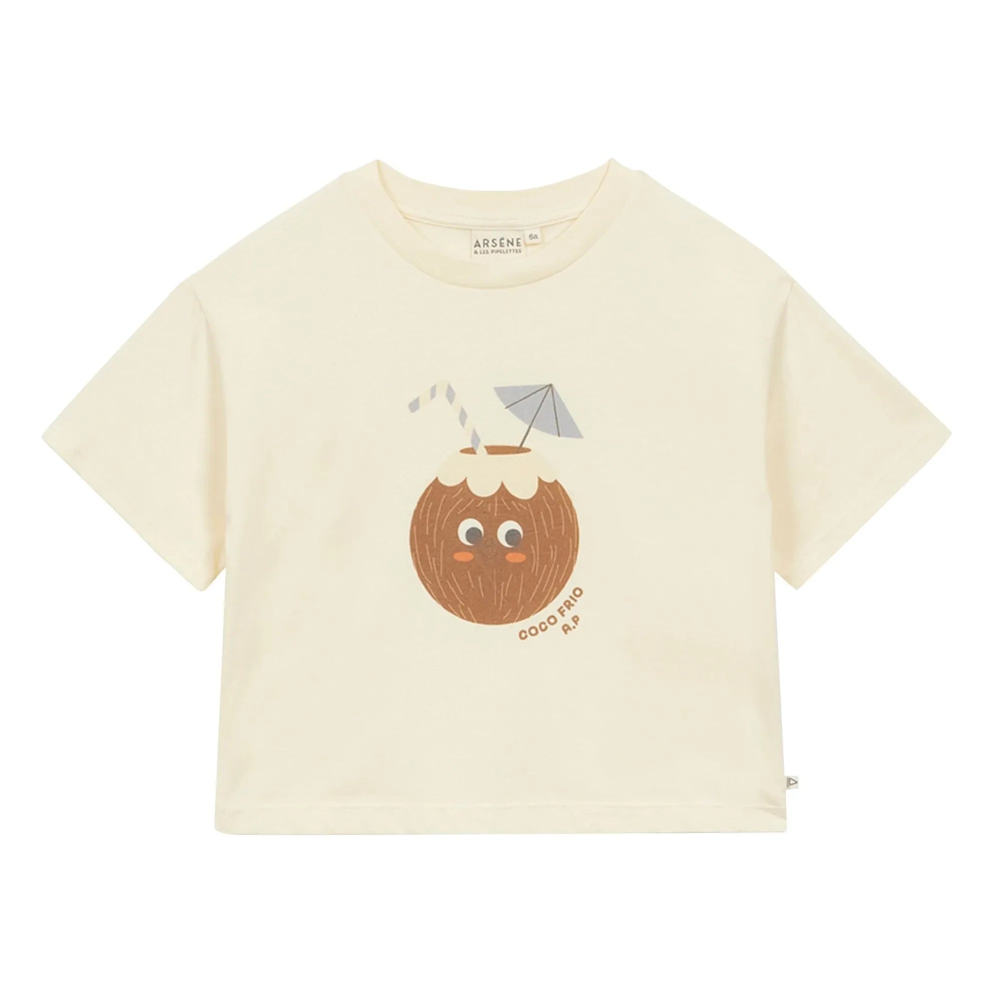 Arsène et Les Pipelettes - Camiseta de Algodón Orgánico con Coco | Crudo