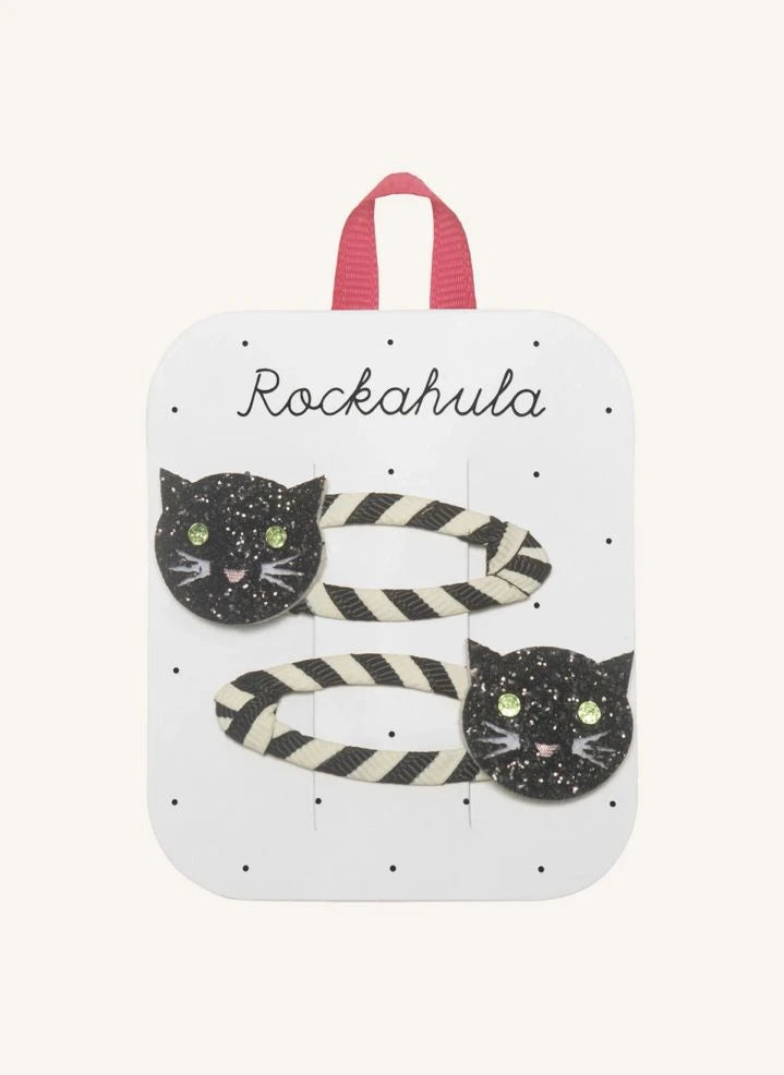 Rockahula Kids - Set de 2 pasadores de gato a rayas | Negro