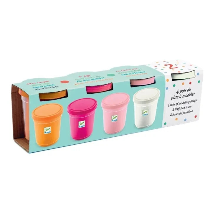 Djeco - Arcilla de modelar dulce - Set de 4