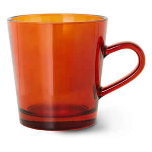 HKliving - Tazas de café de los 70 - Juego de 4 | Ámbar