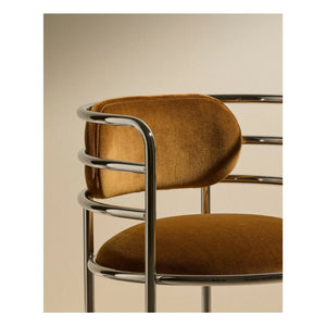 Maison Sarah Lavoine - Silla Moon de terciopelo cromado | Havana