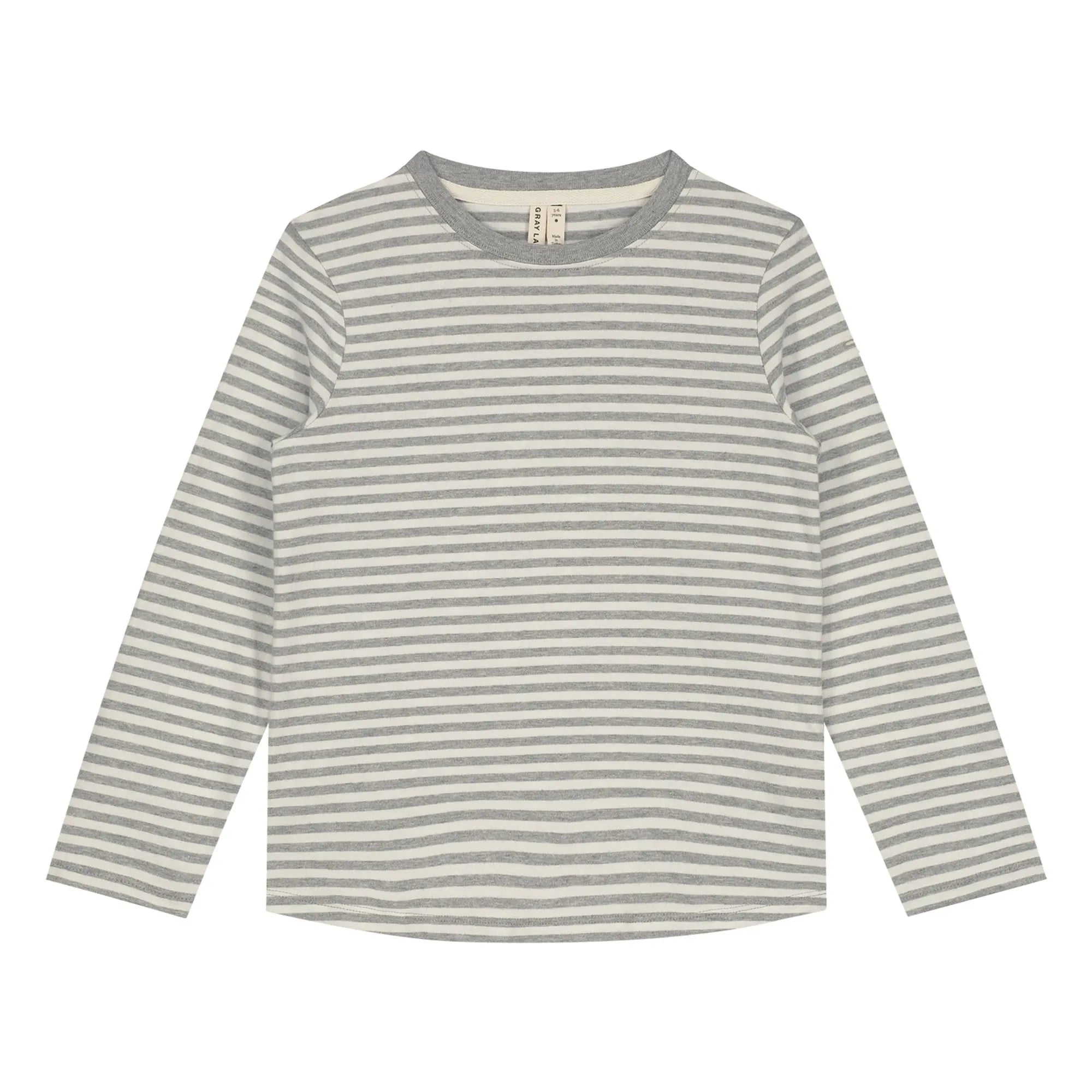 Gray Label - Camiseta de Algodón Orgánico a Rayas | Gris