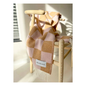 Maison Deux - Manta de lana Damier | Terracota
