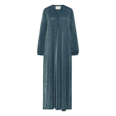 Momoni - Vestido metálico Amede | Gris plateado