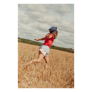 THE LiTTLE POETS - Deolinda Shorts Bordados con Flores | Blanco
